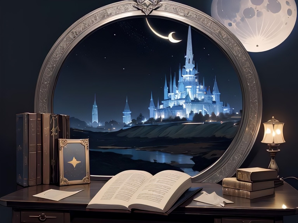 魔法使いの机の背景素材2