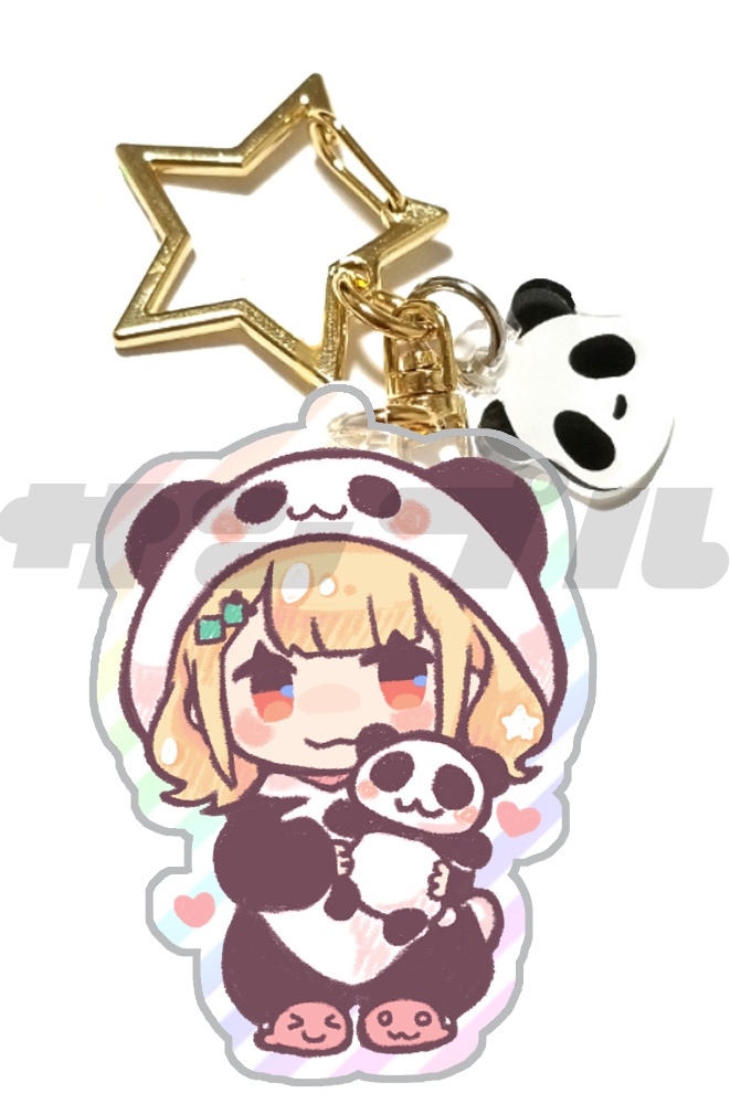 【アクリルキーホルダー】パンダりんりん【☆】