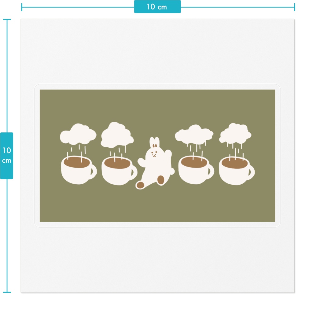 うさぎのフーモ🌿ステッカー(雲の魔法ver)