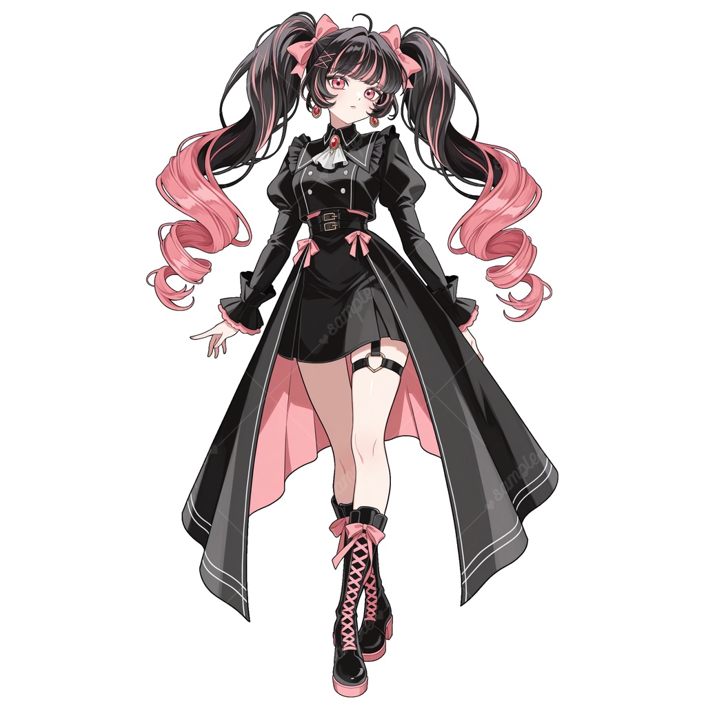 全身立ち絵素材02 女の子 表情差分有り
