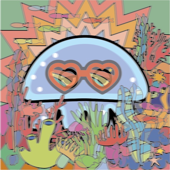 「クラリーシリーズ」サイケクラリー（レンチキュラー）1枚  48mm