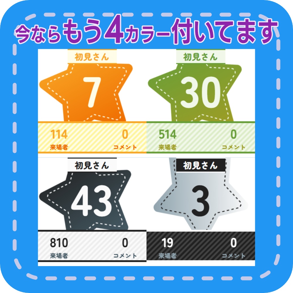 【朝活全力応援】訪問カウンター visitCounter For わんコメ