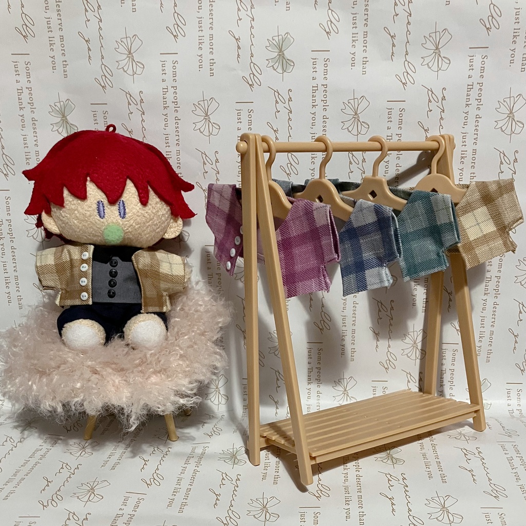 チェックフェイクカーディガン⭐︎よりぬいミニ用⭐︎