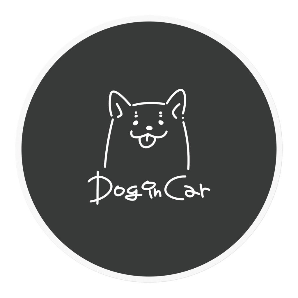 Dog In Carステッカー柴