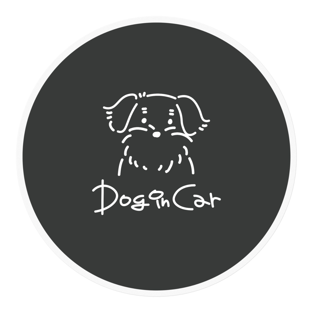 Dog In Carステッカーシュナウザー