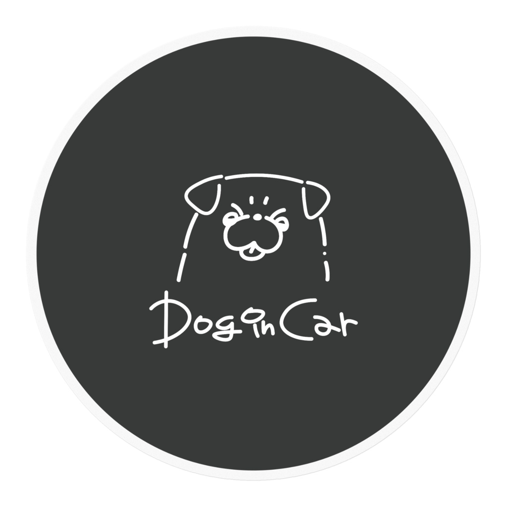 Dog In Carステッカーパグ