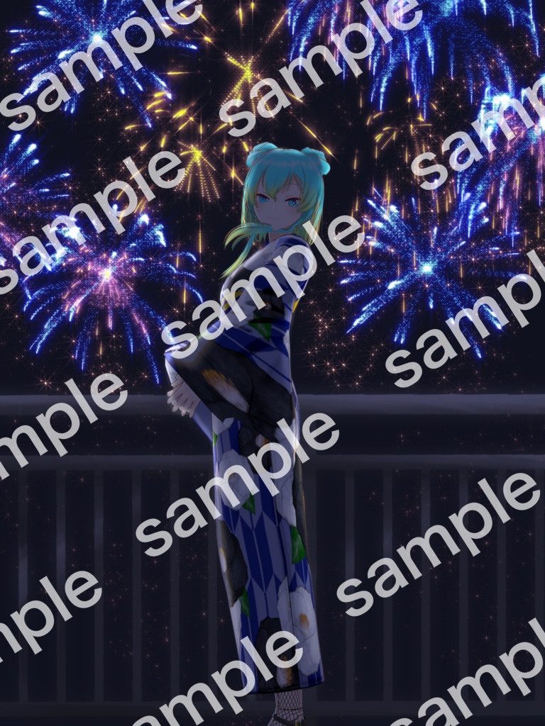 花火アクリルブロック