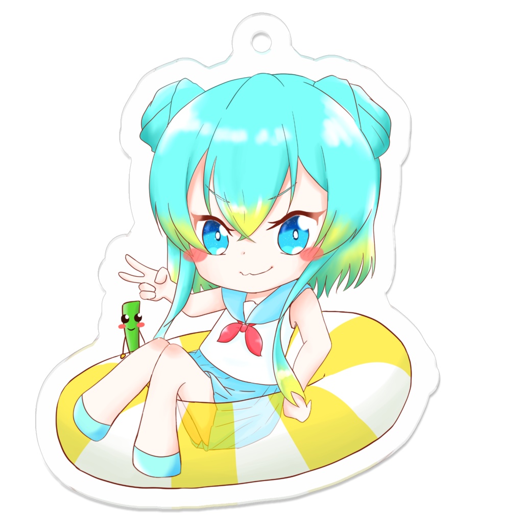 うきわと水草とぼく