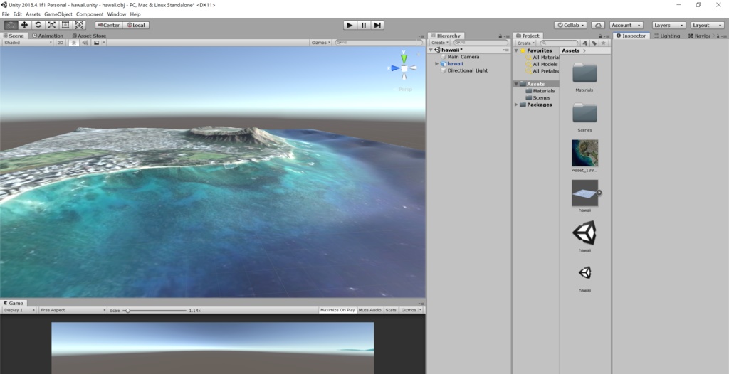 ハワイ(ワイキキビーチ~ダイヤモンドヘッド)obj&terrain