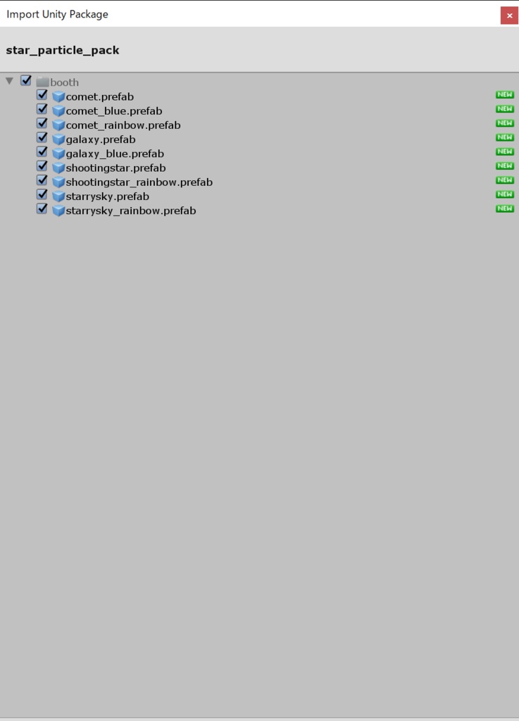 星空演出パーティクルセット