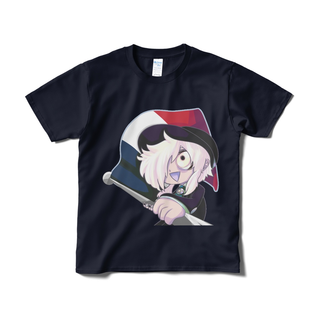 【VKOG398】フランス国旗を振る月夜野　Tシャツ