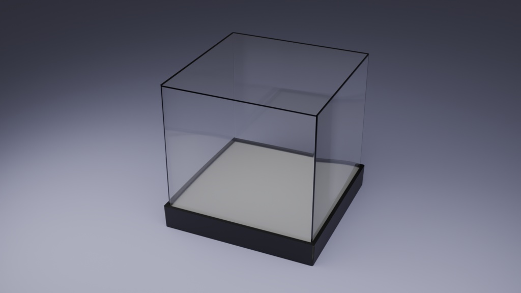 ガラスショーケース(blenderモデル)