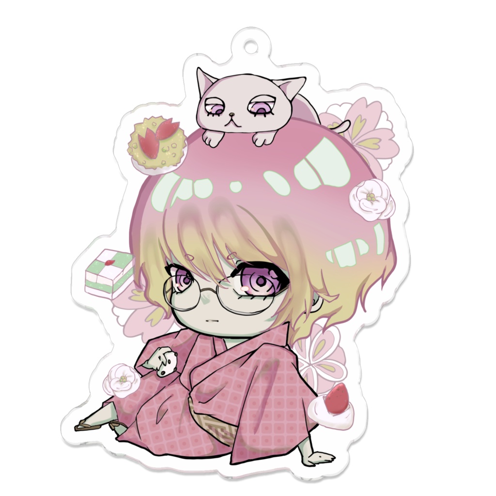 ピンク 和菓子シリーズアクキー