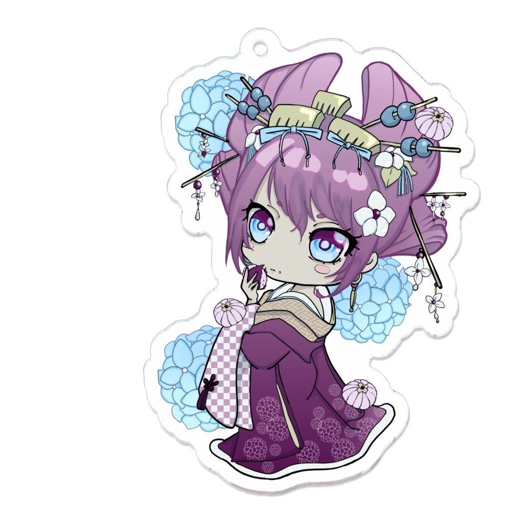 紫　和菓子シリーズアクキー