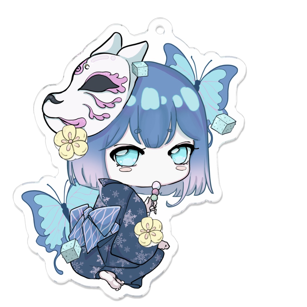 青　和菓子シリーズアクキー