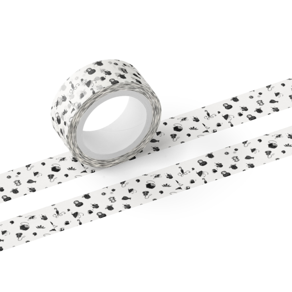 宝尽くしの柄 マスキングテープ 15mm