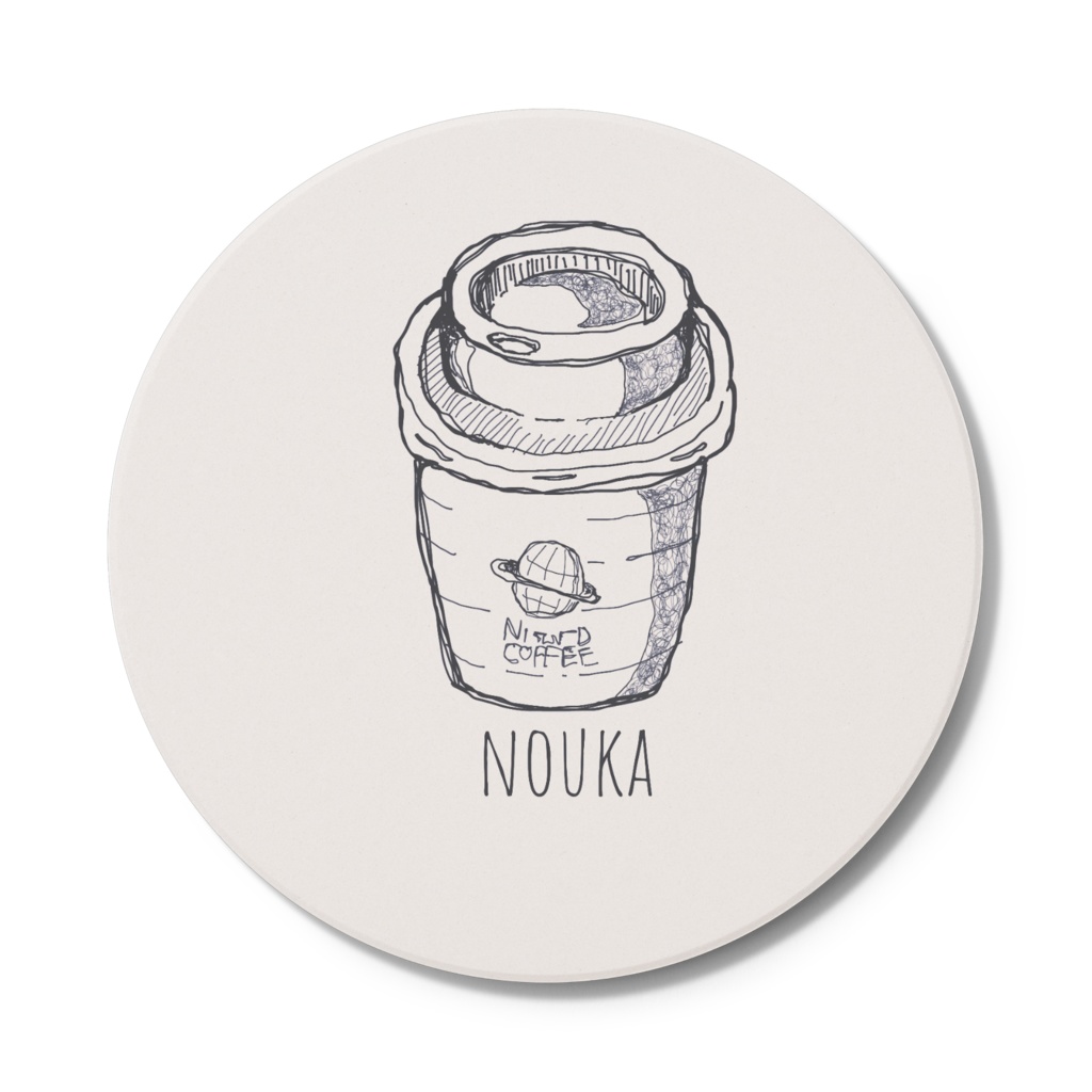 都会的なコーヒカップのコースター