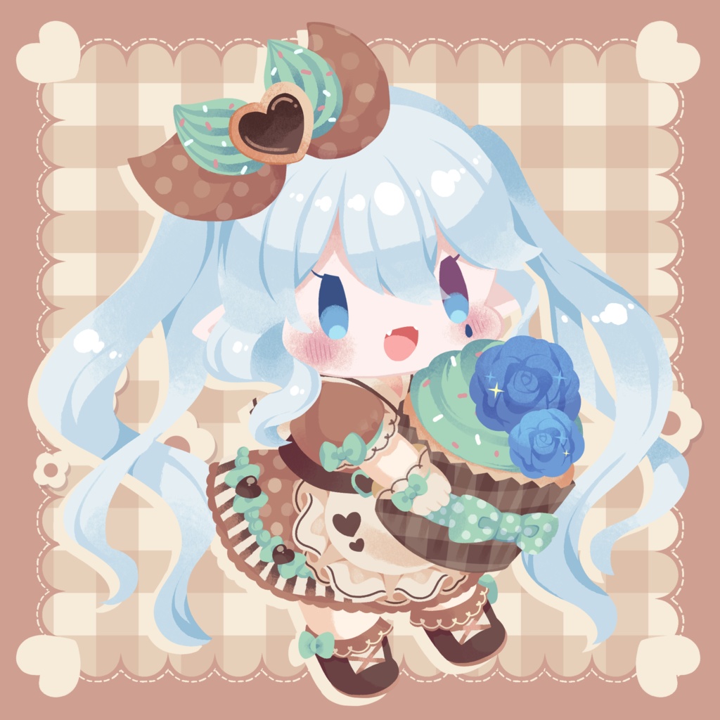 氷繭ルリスバレンタイン アクリルキーホルダー