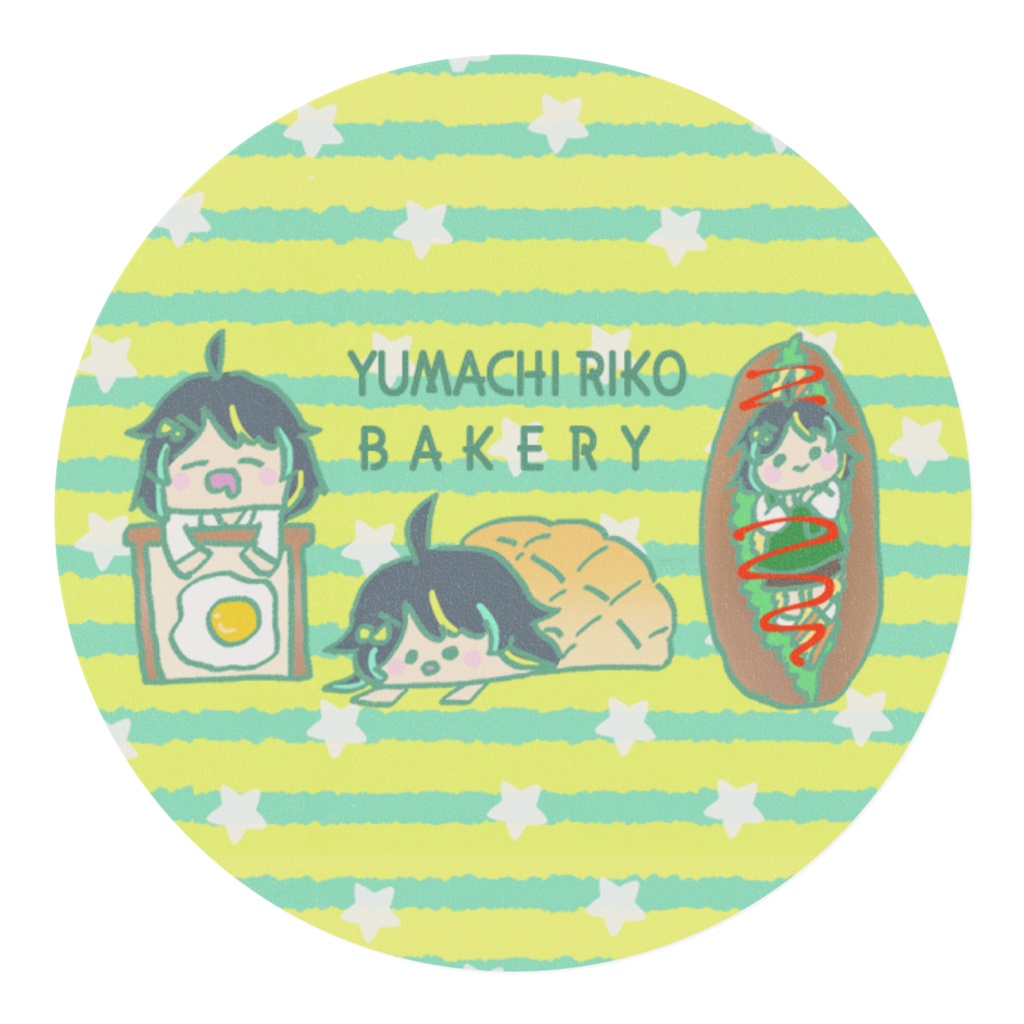 【湯町りこ】ベーカリーマスキングテープ