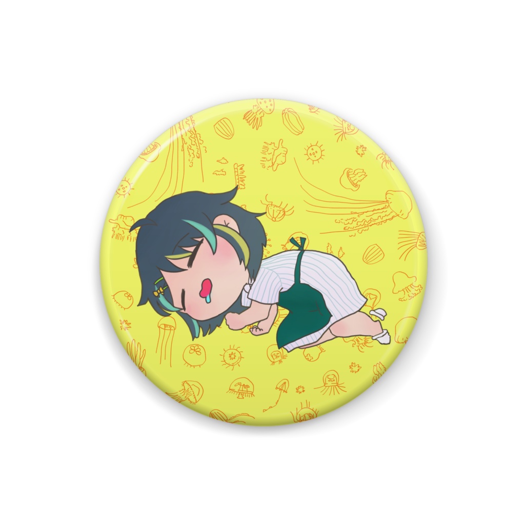 【湯町りこ】おさぼり缶バッジ
