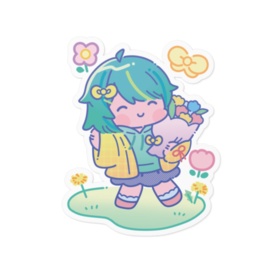 【湯町りこ】ステッカー【4周年】