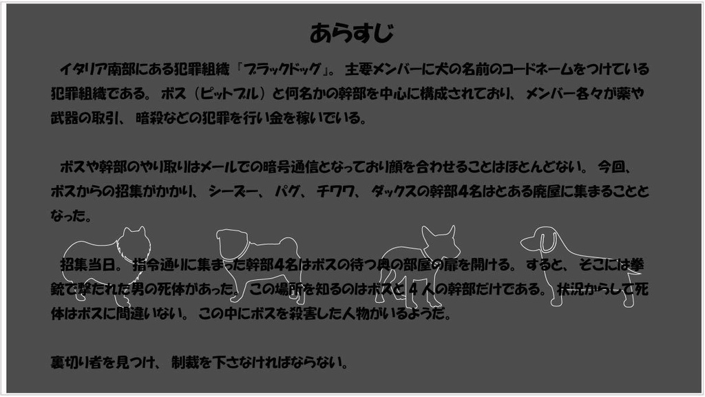 マーダーミステリー 踊る黒犬の密偵-AGENT OF Black DOGS-