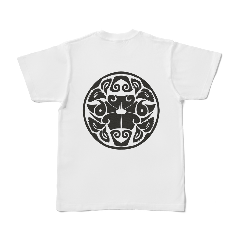 家紋バックプリントTシャツ「戯歌ラカン」