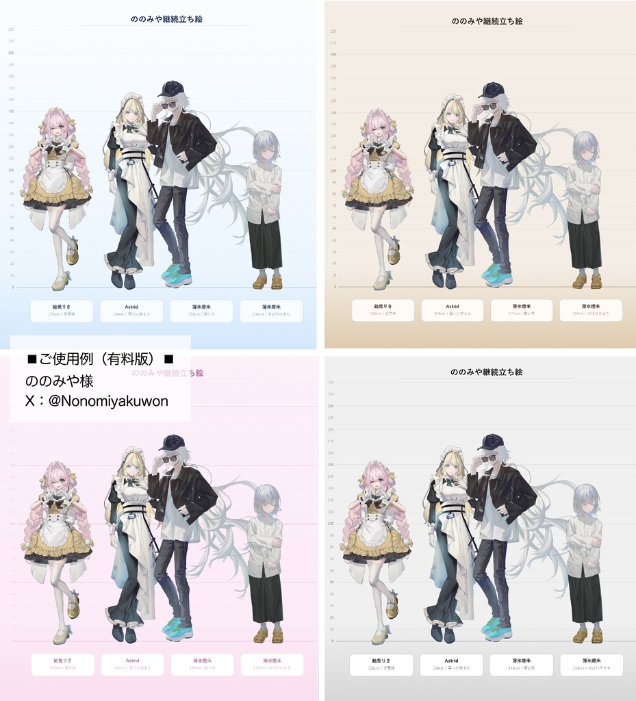 【無料/有料】立ち絵身長比較ツール