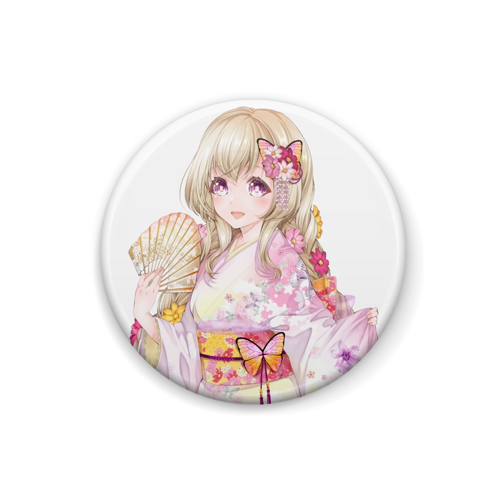 浴衣 缶バッジ