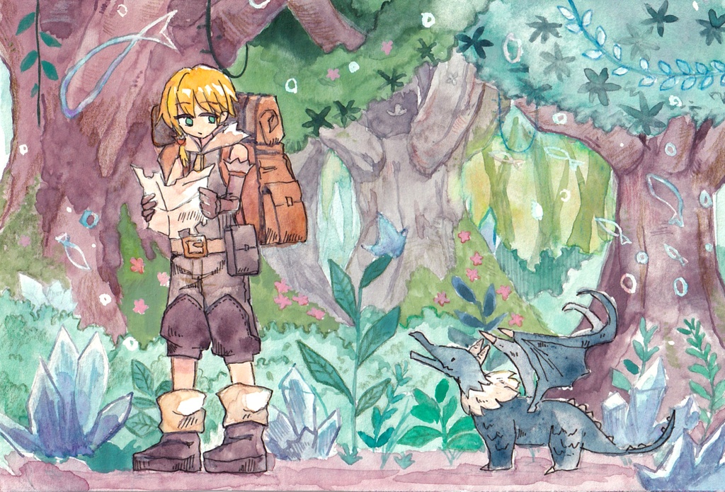 水彩原画 ポストカードサイズ