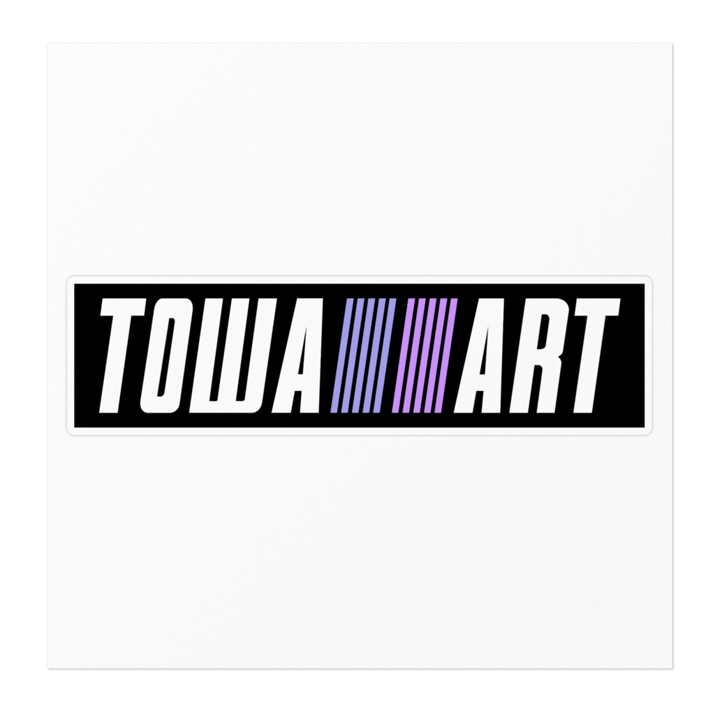 【非公式】常闇トワ TOWARTステッカー(白地)