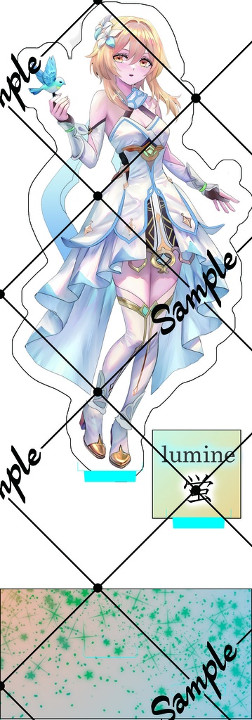 原神女子70mm×200mm アクリルスタンド