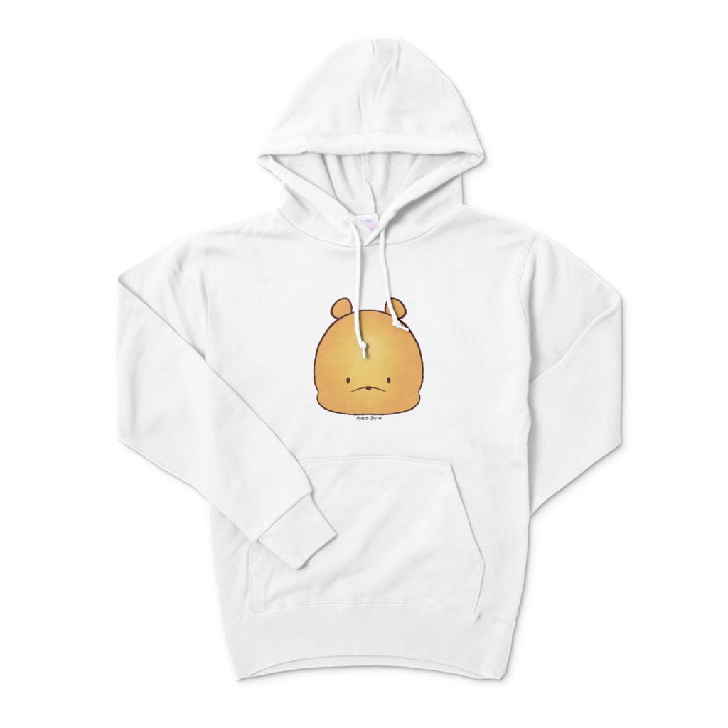 くまさんパーカー(キャラメル)/ホワイト