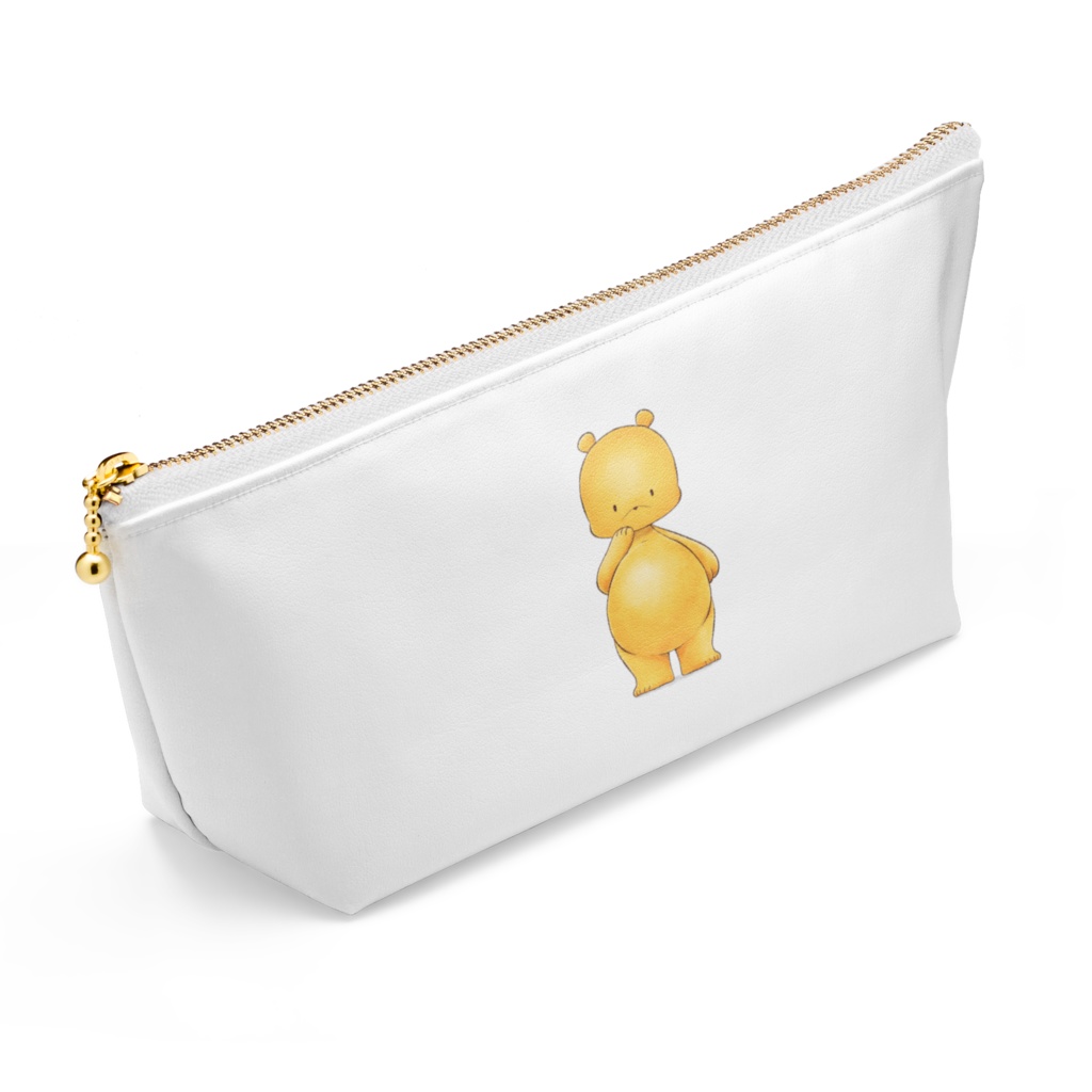 くまさんポーチ(キャラメル)/ホワイト