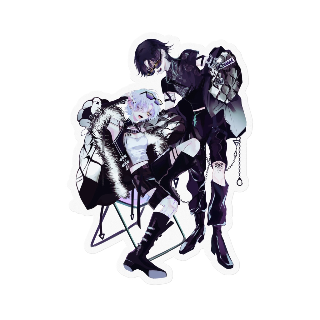 【シニカルナイトプラン】ステッカー #凋花