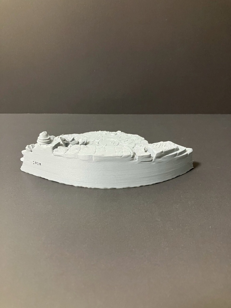 【遺跡】石造円形ステージ フィギュア台座 全2色|幅15cm 階段状の遺跡ジオラマベース グレー・ホワイト ファンタジー・ダンジョンの情景に