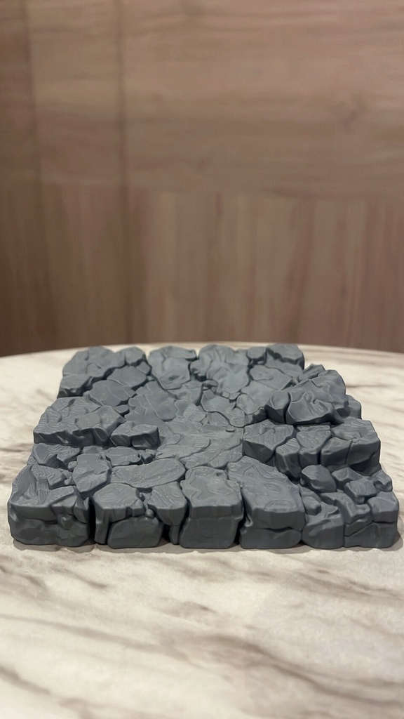 ジオラマベース 石畳風 フィギュア台座 ディスプレイ用 グレー