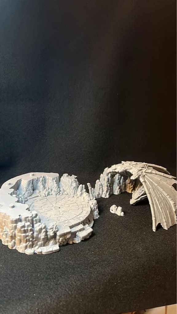【新作❗️】天空龍が守護する遺跡 ジオラマベース フィギュア台座 模型 洞窟風