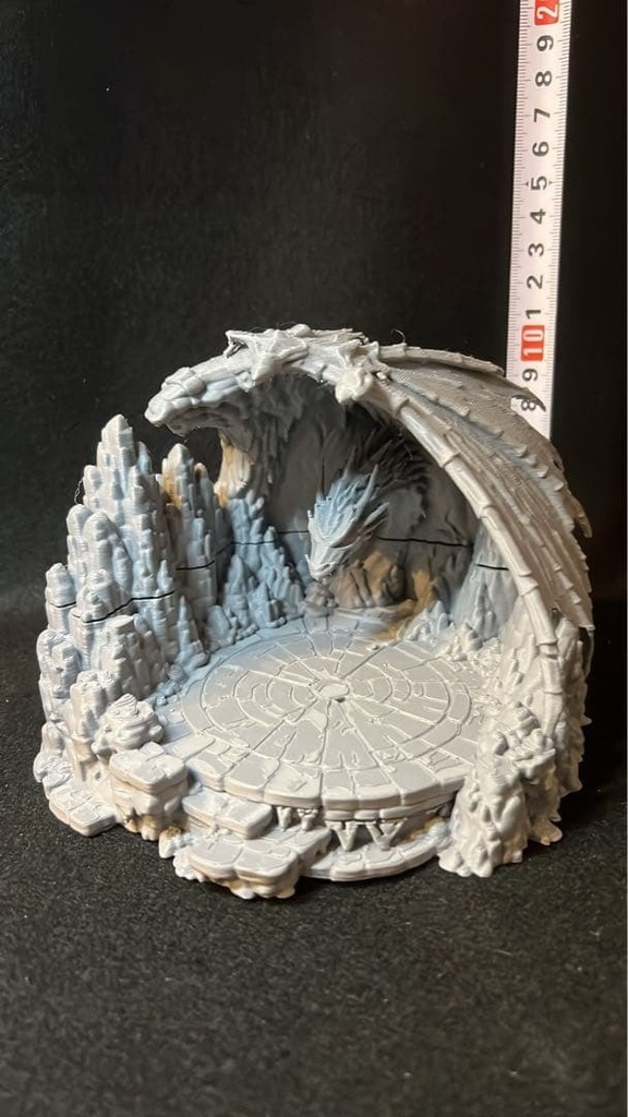 【新作❗️】天空龍が守護する遺跡 ジオラマベース フィギュア台座 模型 洞窟風