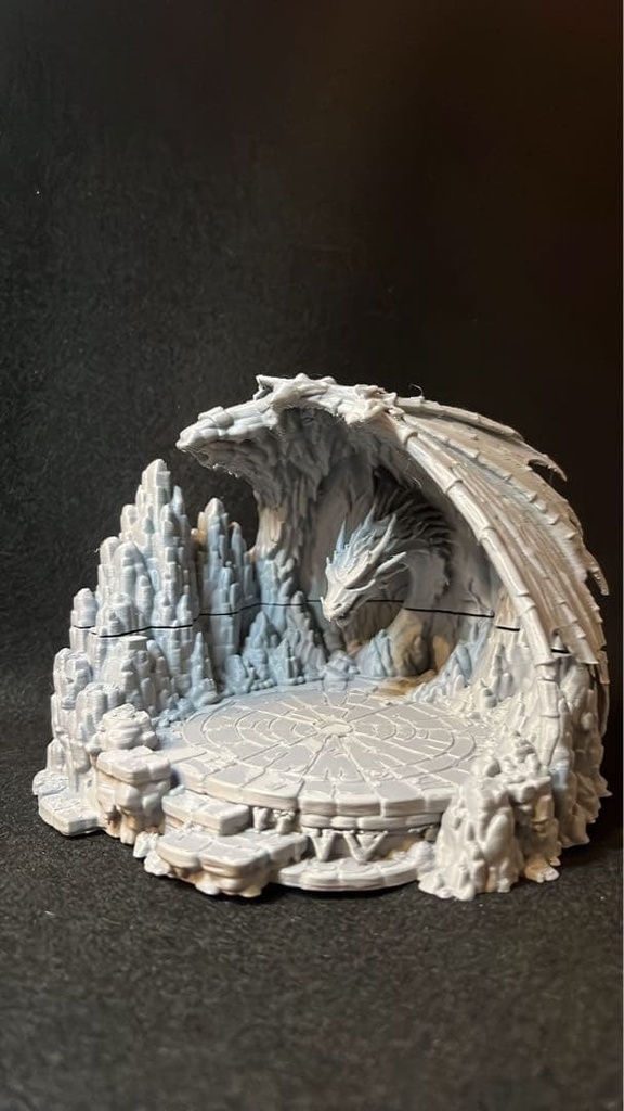 【新作❗️】天空龍が守護する遺跡 ジオラマベース フィギュア台座 模型 洞窟風