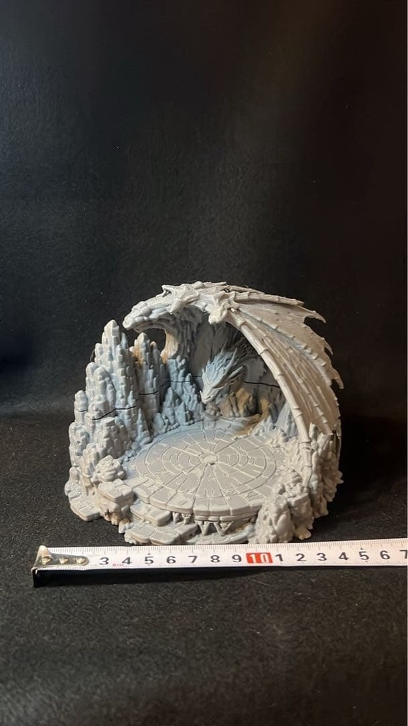 【新作❗️】天空龍が守護する遺跡 ジオラマベース フィギュア台座 模型 洞窟風