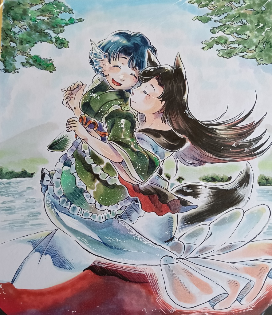 東方Project　大色紙　わかさぎ姫　今泉影狼