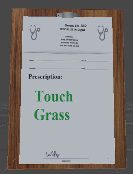 Prescription to touch grass