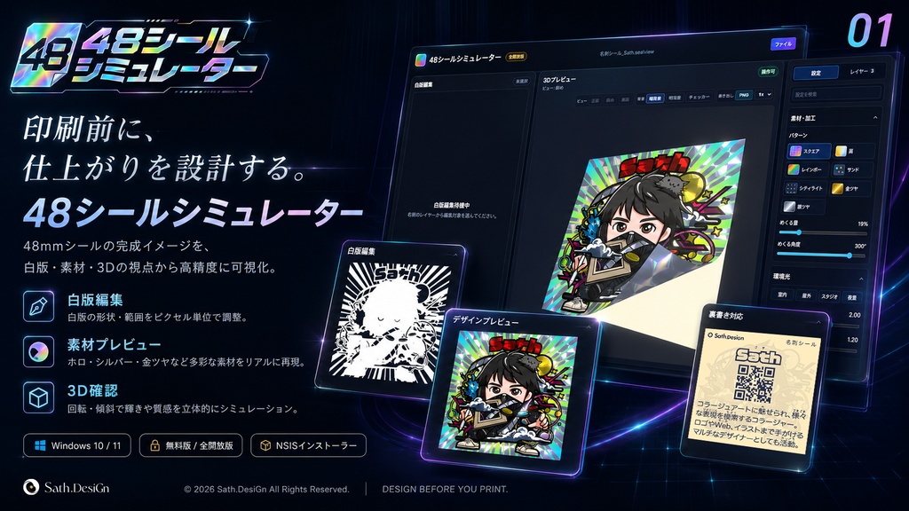 48シールシミュレーター
