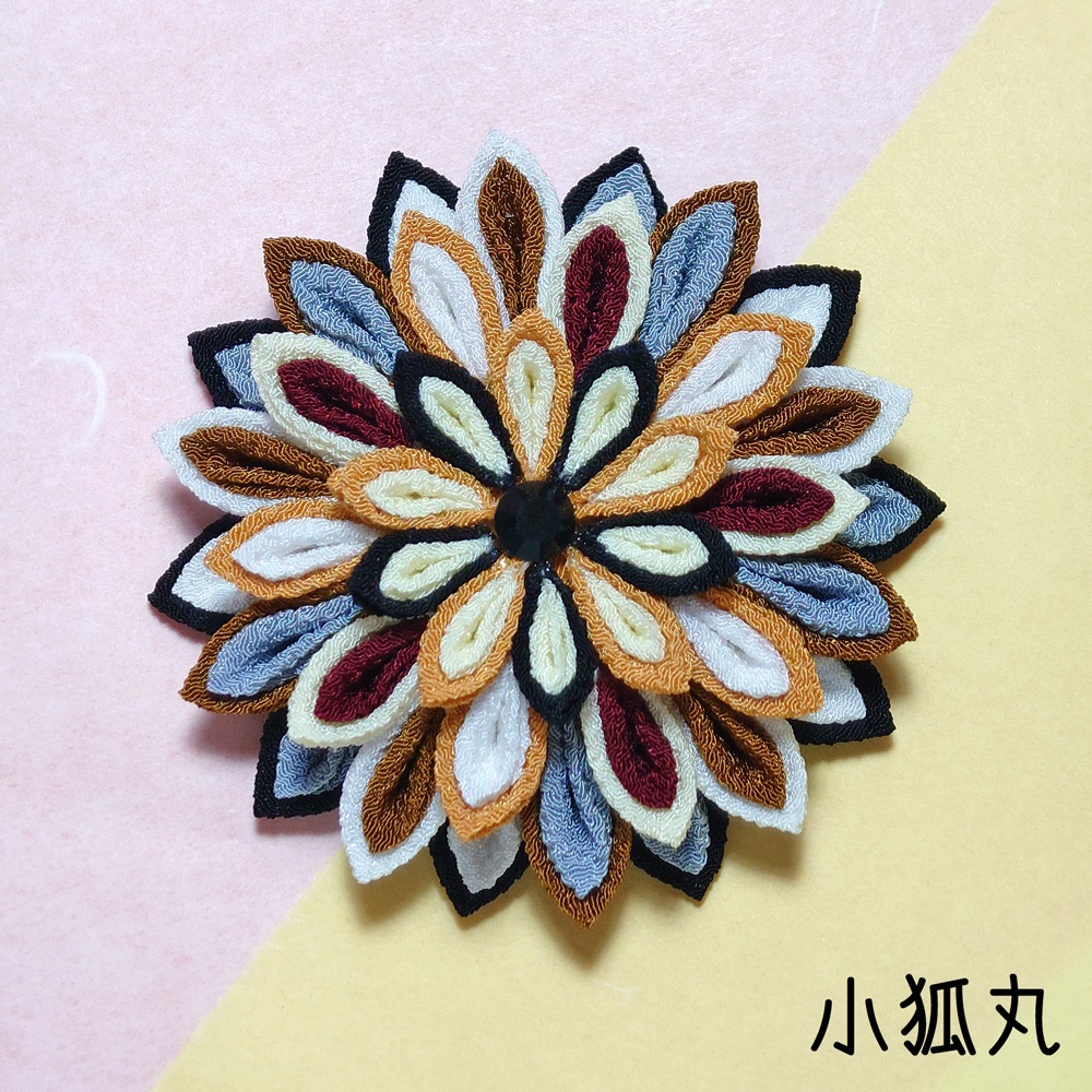 【刀剣乱舞】刀剣男士モチーフつまみ細工クリップブローチ:大