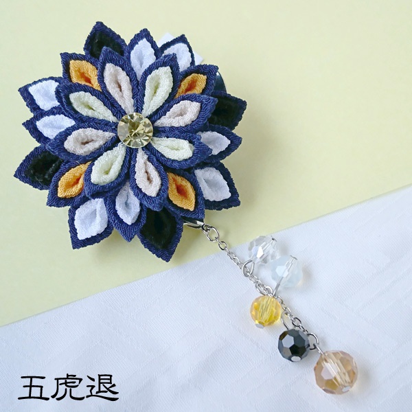 【刀剣乱舞】刀剣男士モチーフつまみ細工クリップブローチ:小