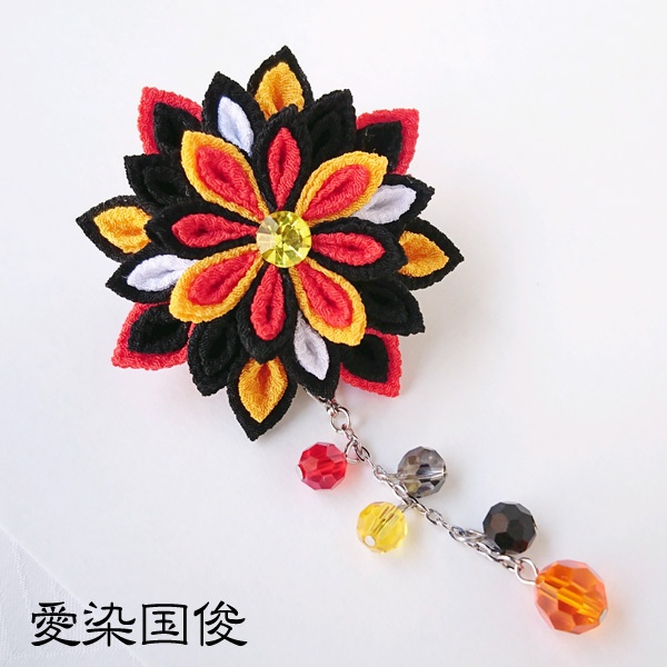 【刀剣乱舞】刀剣男士モチーフつまみ細工クリップブローチ:小