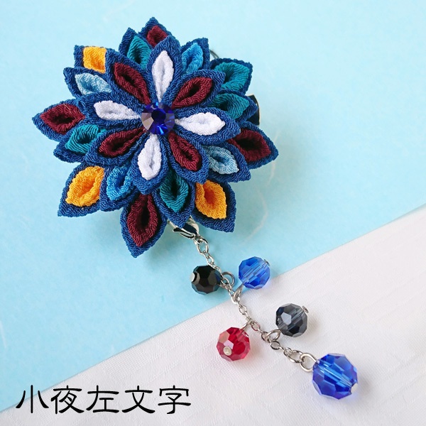 【刀剣乱舞】刀剣男士モチーフつまみ細工クリップブローチ:小