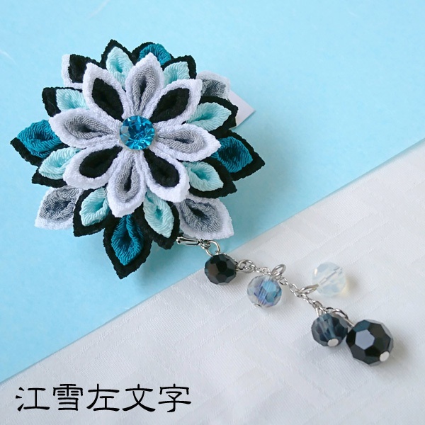 【刀剣乱舞】刀剣男士モチーフつまみ細工クリップブローチ:小