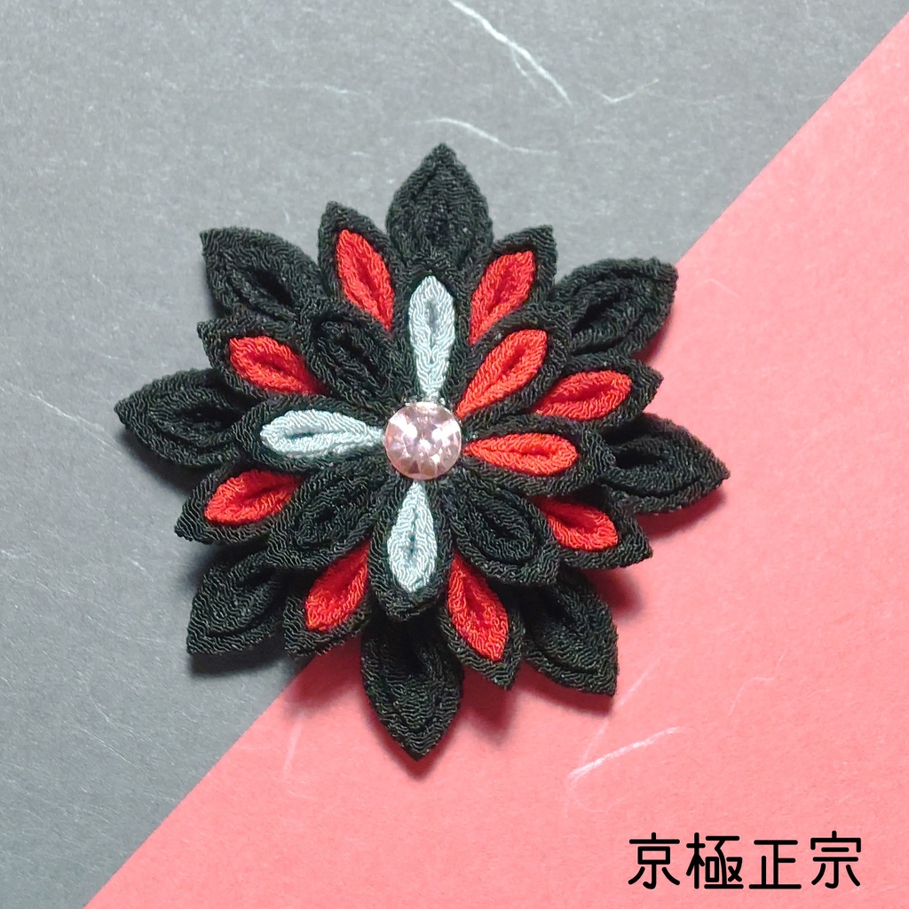 【刀剣乱舞】刀剣男士モチーフつまみ細工クリップブローチ:小